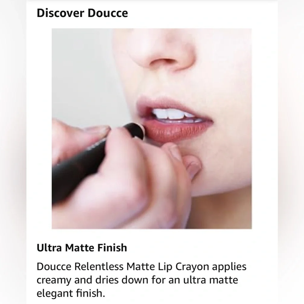 NEW DOUCCE Relentless Matte Lip Crayon in Busy Lizzie